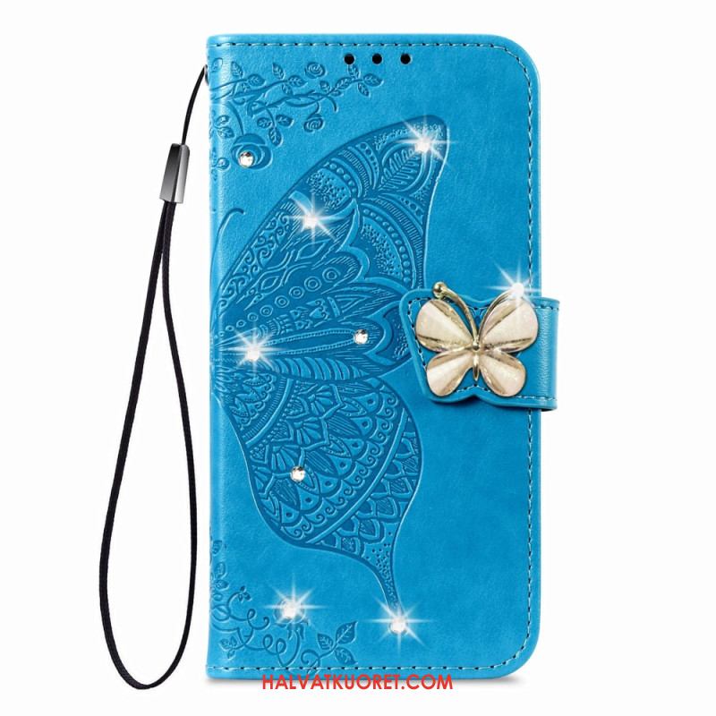 Kotelot Xiaomi 17 3d-perhos- Ja Strassikoristeinen