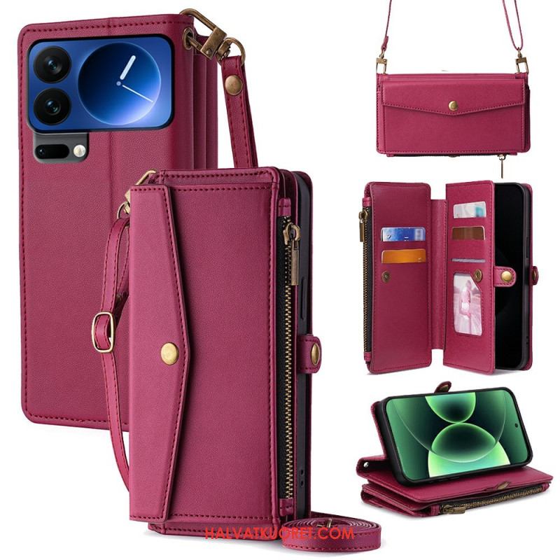 Kotelot Xiaomi 17 Pro Lompakko Olkahihnalla