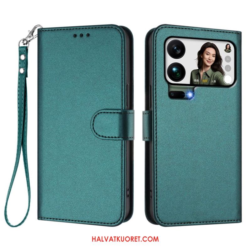 Kotelot Xiaomi 17 Pro Max Keinonahka Hihnalla