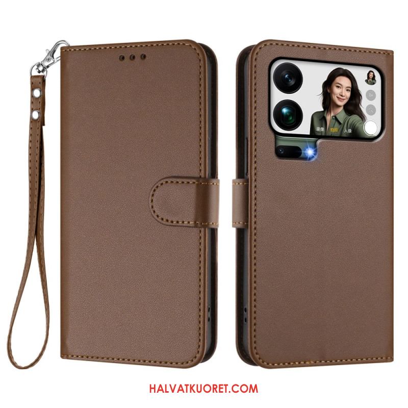 Kotelot Xiaomi 17 Pro Max Keinonahka Hihnalla