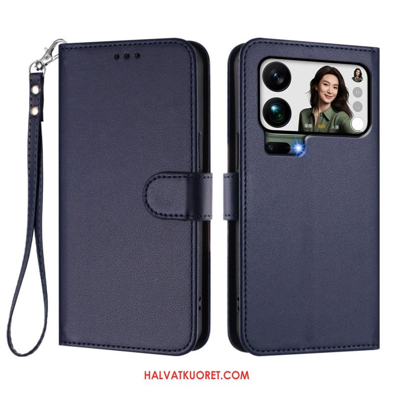 Kotelot Xiaomi 17 Pro Max Keinonahka Hihnalla