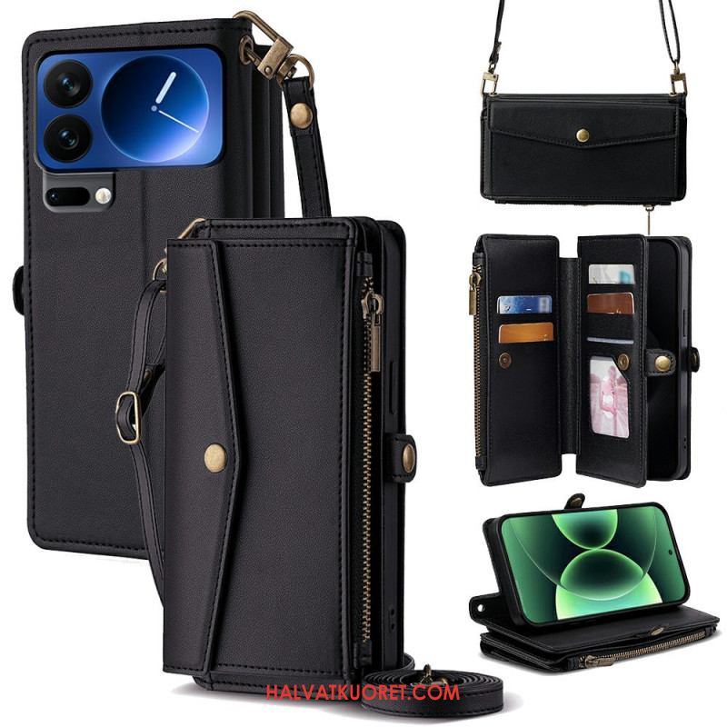 Kotelot Xiaomi 17 Pro Max Lompakko Ja Olkahihna