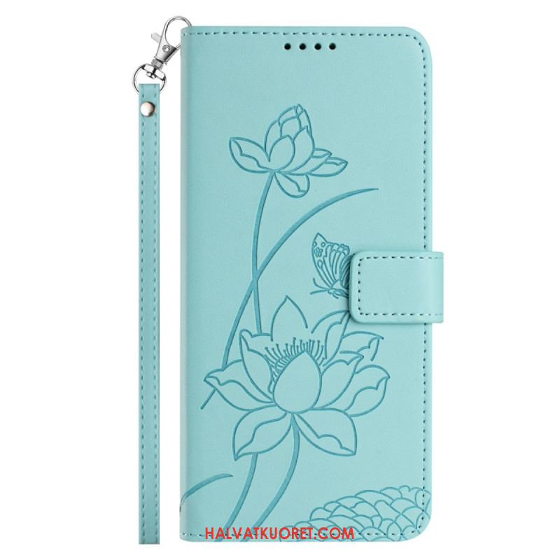 Kotelot Xiaomi 17 Pro Max Puhelinkuoret Lootuskuvio Ja Nauha