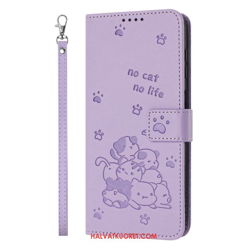 Kotelot Xiaomi 17 Pro Puhelinkuoret Kissakuvio Ja Nauha