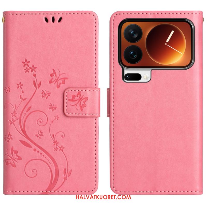 Kotelot Xiaomi 17 Pro Puhelinkuoret Perhosia Ja Kukkia