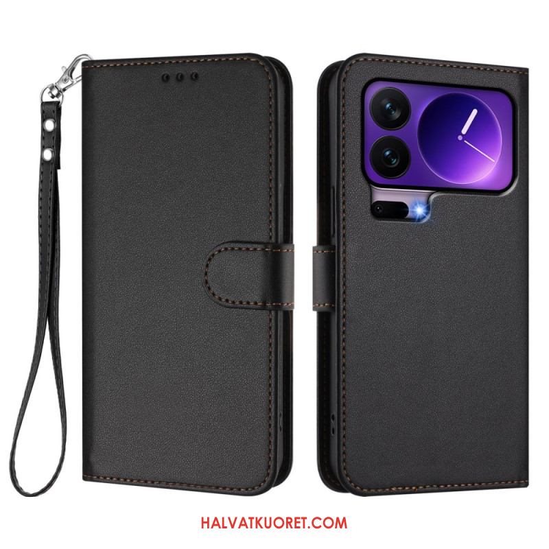 Kotelot Xiaomi 17 Pro Puhelinkuoret Yksivärinen Nahkakuvio