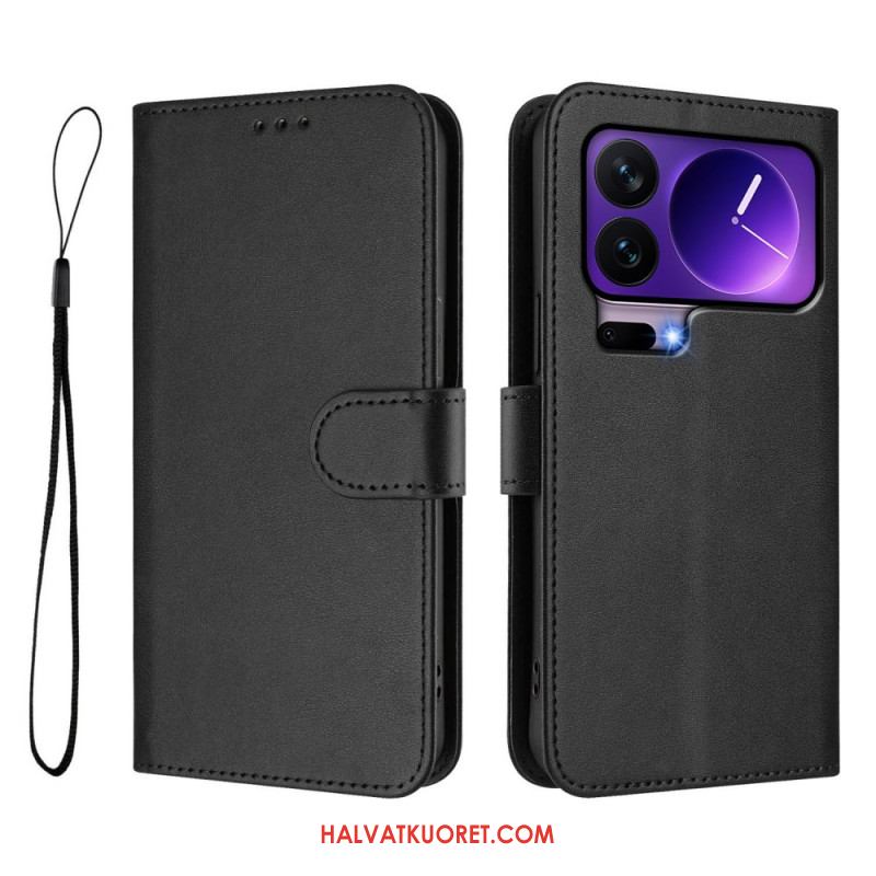 Kotelot Xiaomi 17 Pro Rfid-suojattu Nahkaefekti Suojakuori