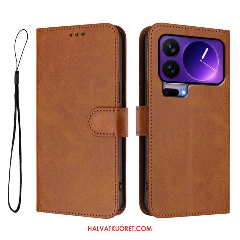 Kotelot Xiaomi 17 Pro Rfid-suojattu Nahkaefekti Suojakuori