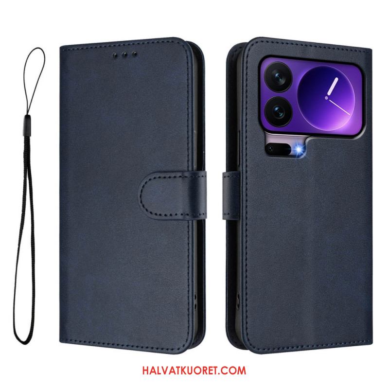 Kotelot Xiaomi 17 Pro Rfid-suojattu Nahkaefekti Suojakuori