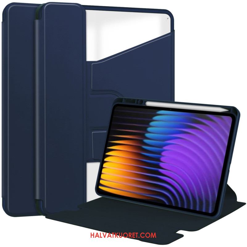 Kotelot Xiaomi Pad 7 / 7 Pro Nahkakuvioinen Ja Kääntyvä Jalusta