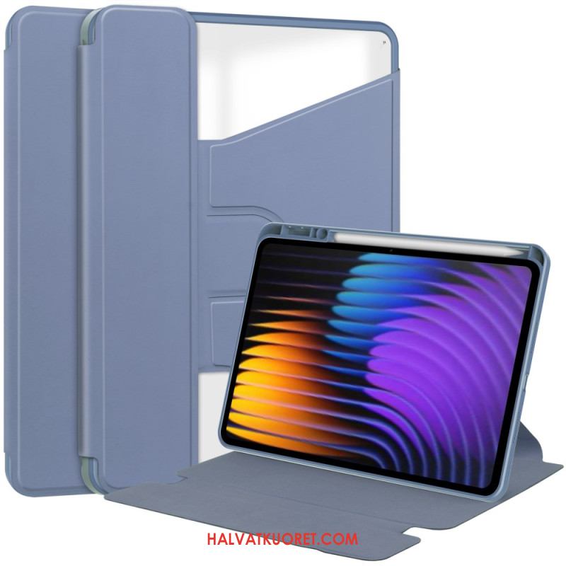 Kotelot Xiaomi Pad 7 / 7 Pro Nahkakuvioinen Ja Kääntyvä Jalusta