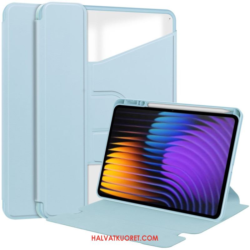 Kotelot Xiaomi Pad 7 / 7 Pro Nahkakuvioinen Ja Kääntyvä Jalusta