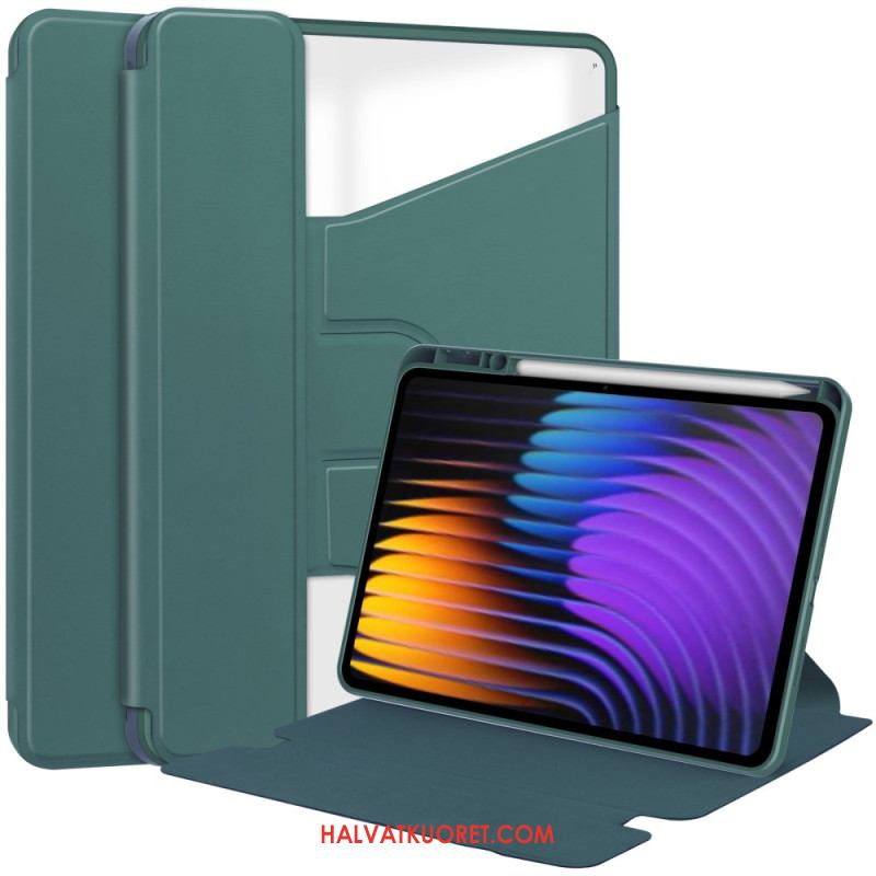 Kotelot Xiaomi Pad 7 / 7 Pro Nahkakuvioinen Ja Kääntyvä Jalusta