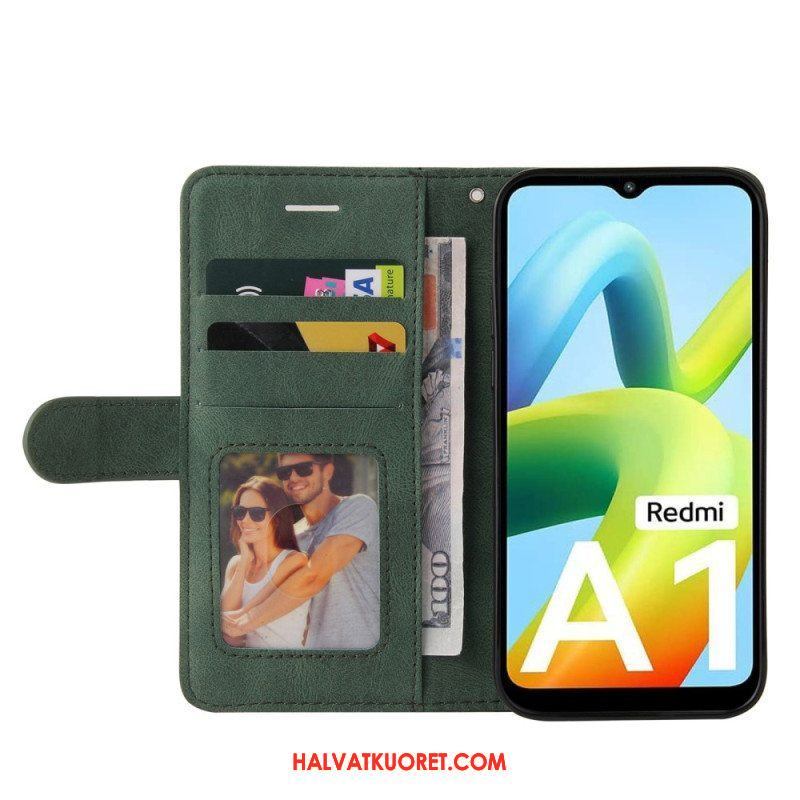 Kotelot Xiaomi Redmi A1 Kaksisävyinen Signature Faux Leather