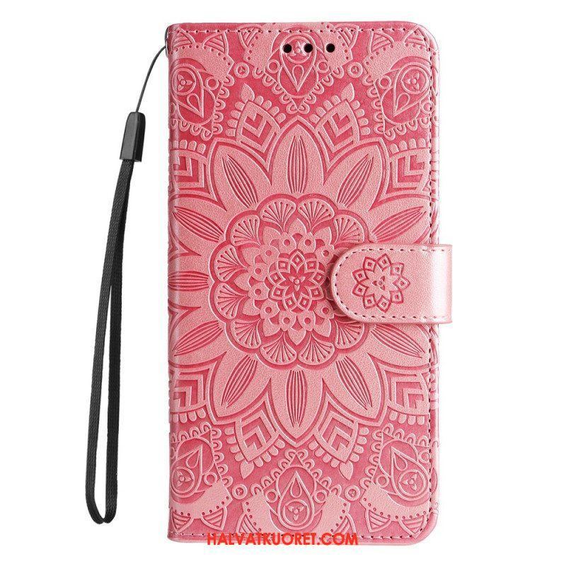 Kotelot Xiaomi Redmi Note 12 Pro Plus Suojaketju Kuori Mandala-koriste Hihnalla