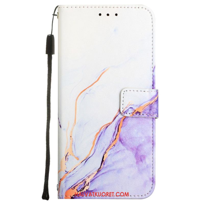 Kotelot Xiaomi Redmi Note 13 5g Marmori Kaulanauhalla Ja Olkahihnalla
