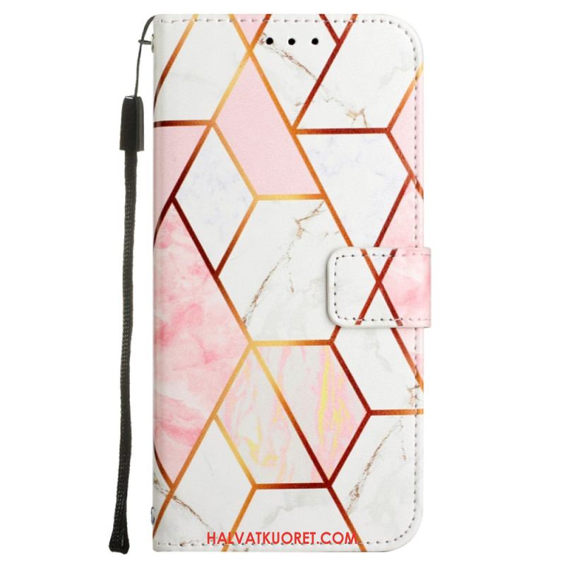 Kotelot Xiaomi Redmi Note 13 5g Marmori Kaulanauhalla Ja Olkahihnalla