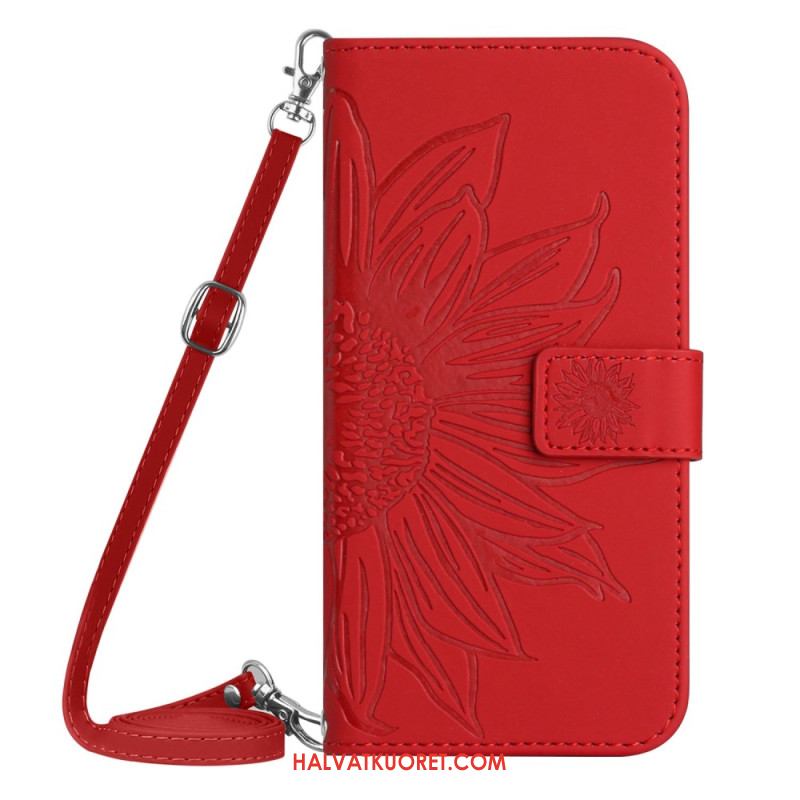 Kotelot Xiaomi Redmi Note 14 4g Auringonkukkakuvio Olkahihnalla