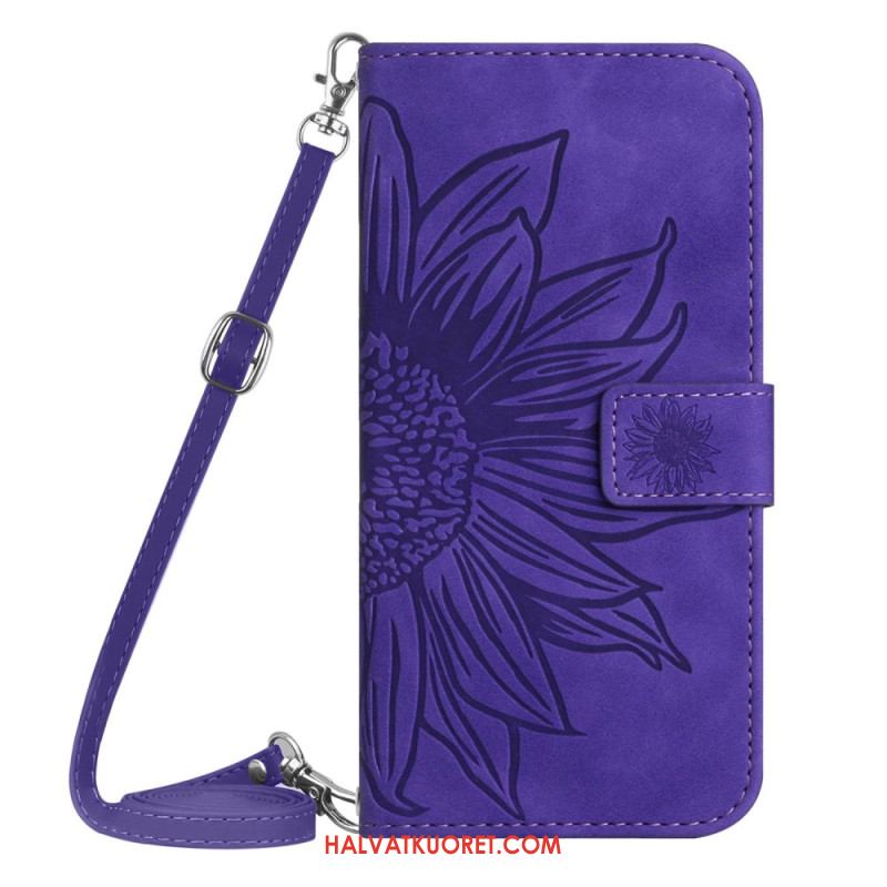 Kotelot Xiaomi Redmi Note 14 4g Auringonkukkakuvio Olkahihnalla