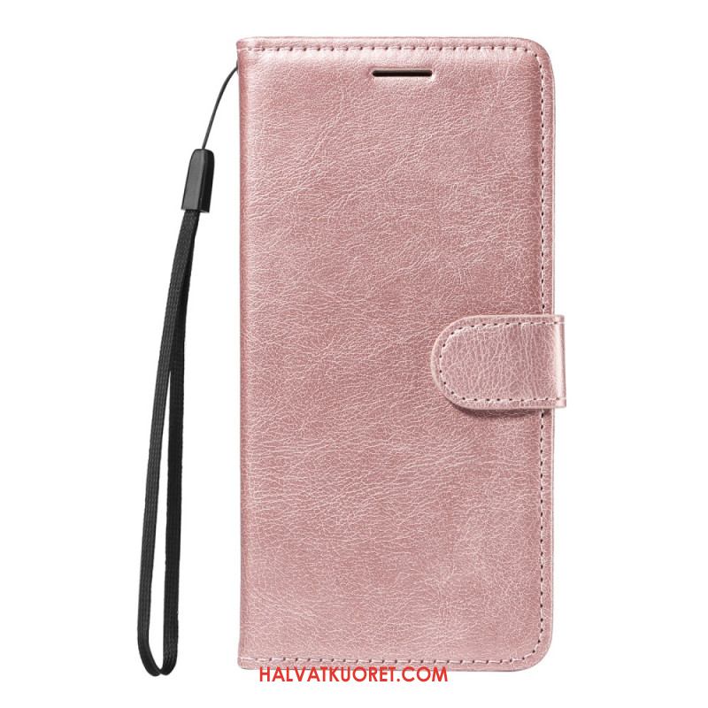 Kotelot Xiaomi Redmi Note 14 4g Yksinkertaista Keinonahkaa Hihnalla