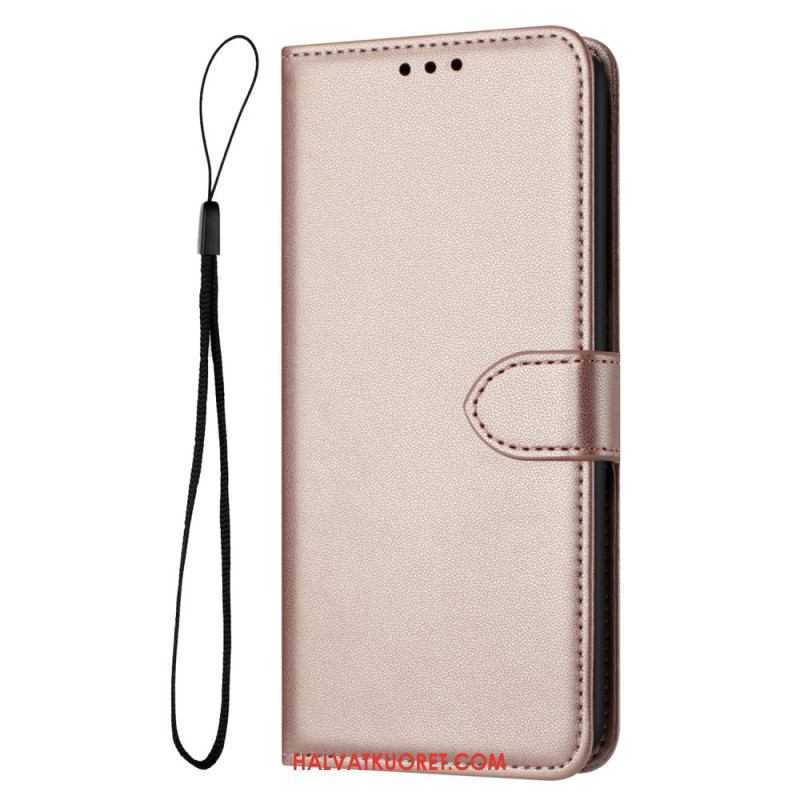 Kotelot Xiaomi Redmi Note 14 5g Klassinen Keinonahka Hihnalla