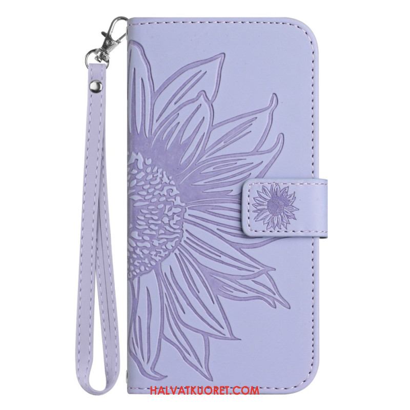 Kotelot Xiaomi Redmi Note 14 5g Puhelinkuoret Auringonkukkakuvio Ja Hihna