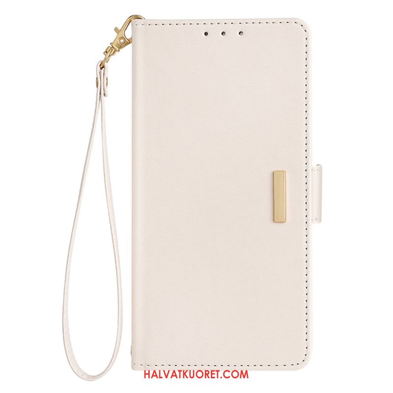 Kotelot Xiaomi Redmi Note 14 5g Rfid-suojausteknologialla Ja Kultaisella Soljella