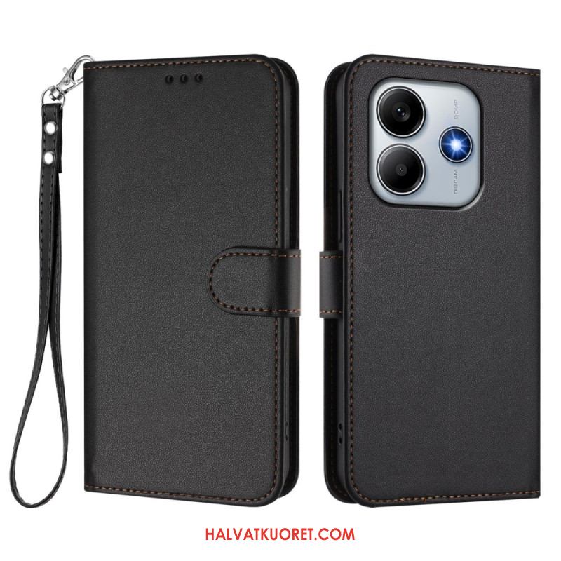 Kotelot Xiaomi Redmi Note 14 5g Yksivärinen Ja Nauhallinen