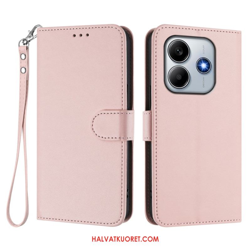 Kotelot Xiaomi Redmi Note 14 5g Yksivärinen Ja Nauhallinen