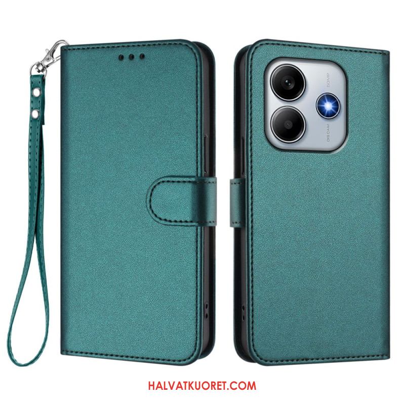 Kotelot Xiaomi Redmi Note 14 5g Yksivärinen Ja Nauhallinen