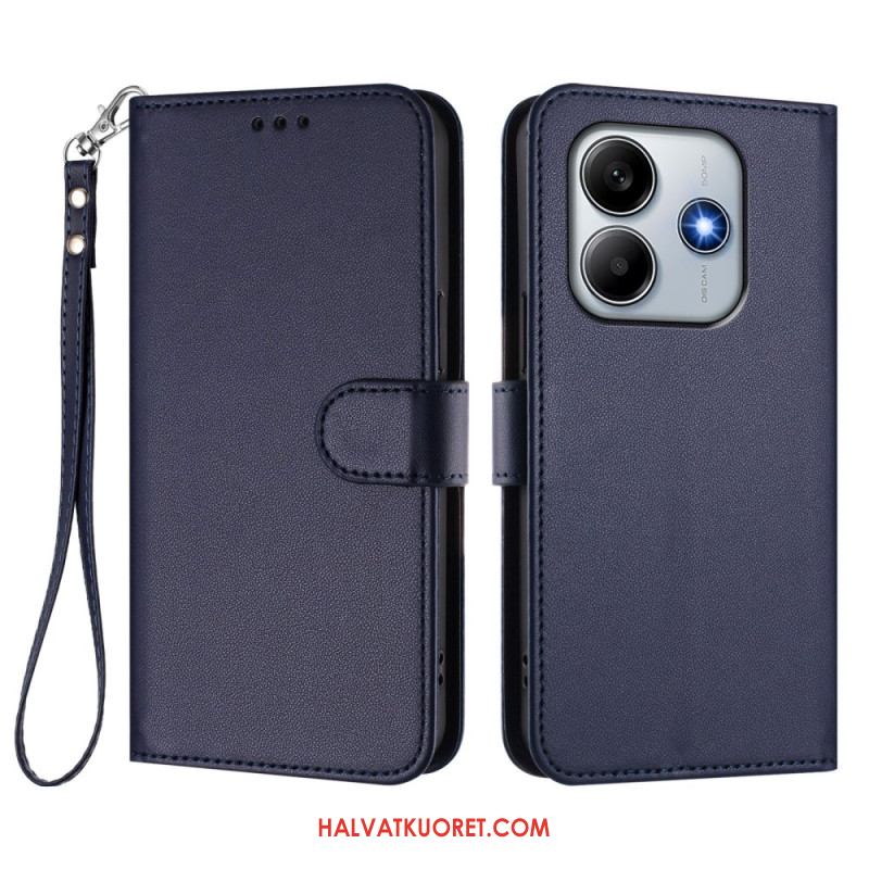 Kotelot Xiaomi Redmi Note 14 5g Yksivärinen Ja Nauhallinen