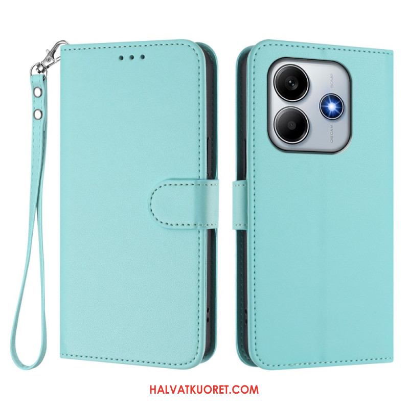 Kotelot Xiaomi Redmi Note 14 5g Yksivärinen Ja Nauhallinen