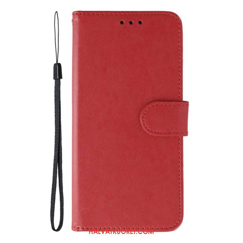 Kotelot Xiaomi Redmi Note 14 5g Yksivärinen Nahkaefektiranneke