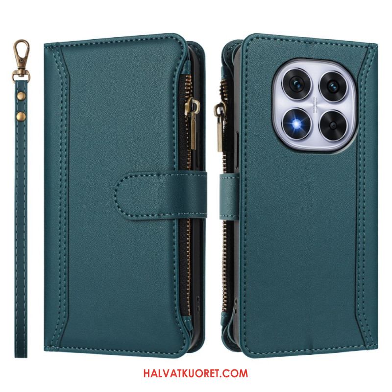 Kotelot Xiaomi Redmi Note 14 Pro 4g 9 Korttipaikan Lompakko Ja Nauha