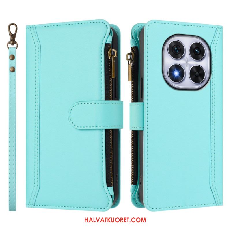 Kotelot Xiaomi Redmi Note 14 Pro 4g 9 Korttipaikan Lompakko Ja Nauha