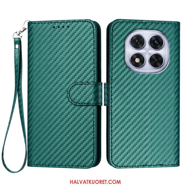 Kotelot Xiaomi Redmi Note 14 Pro 4g Hiilikuitukuvioinen Hihnalla
