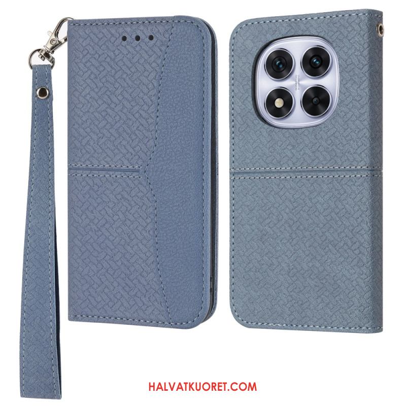 Kotelot Xiaomi Redmi Note 14 Pro 4g Kudottu Tekstuuri Hihnalla