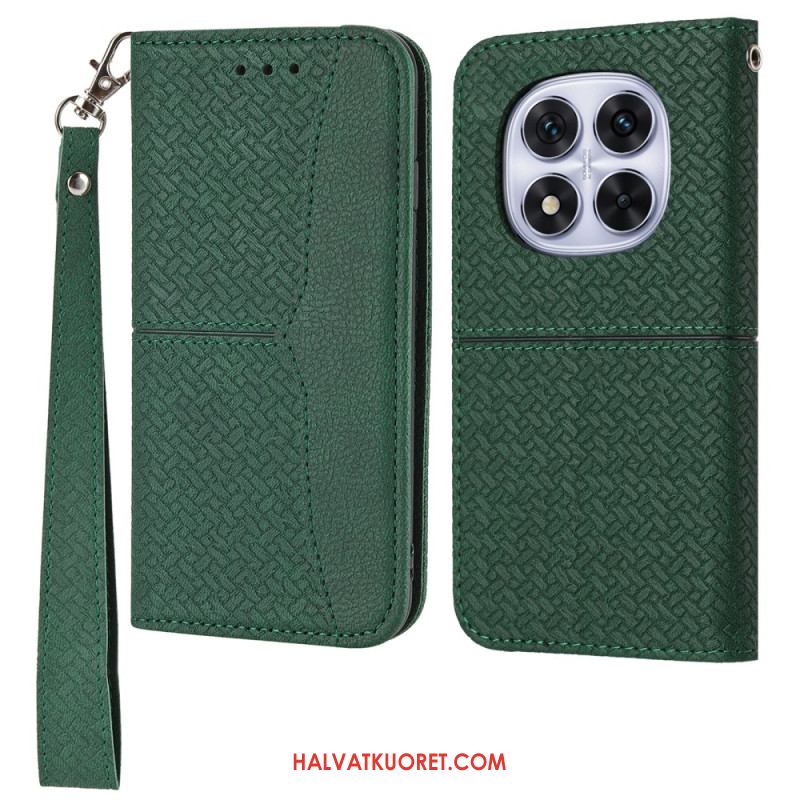 Kotelot Xiaomi Redmi Note 14 Pro 4g Kudottu Tekstuuri Hihnalla