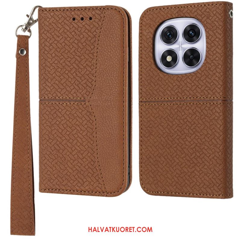 Kotelot Xiaomi Redmi Note 14 Pro 4g Kudottu Tekstuuri Hihnalla