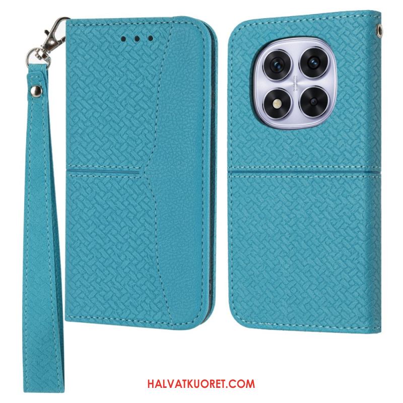 Kotelot Xiaomi Redmi Note 14 Pro 4g Kudottu Tekstuuri Hihnalla