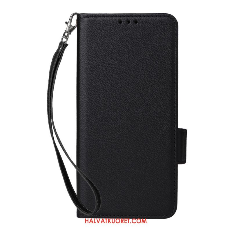 Kotelot Xiaomi Redmi Note 14 Pro 4g Litsikuvioinen Tekonahkahihna