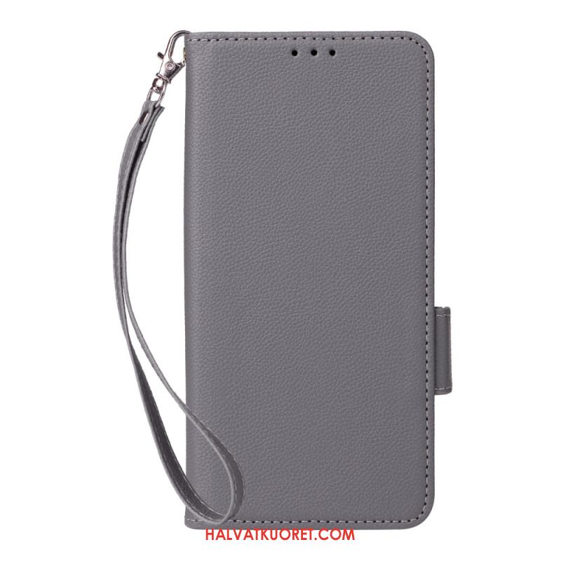 Kotelot Xiaomi Redmi Note 14 Pro 4g Litsikuvioinen Tekonahkahihna