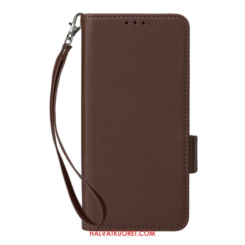 Kotelot Xiaomi Redmi Note 14 Pro 4g Litsikuvioinen Tekonahkahihna