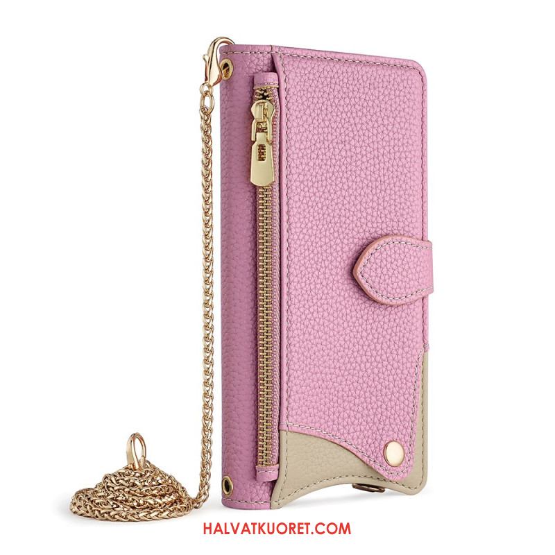 Kotelot Xiaomi Redmi Note 14 Pro 4g Puhelinkuoret Kaksivärinen Lompakko Ketjulla