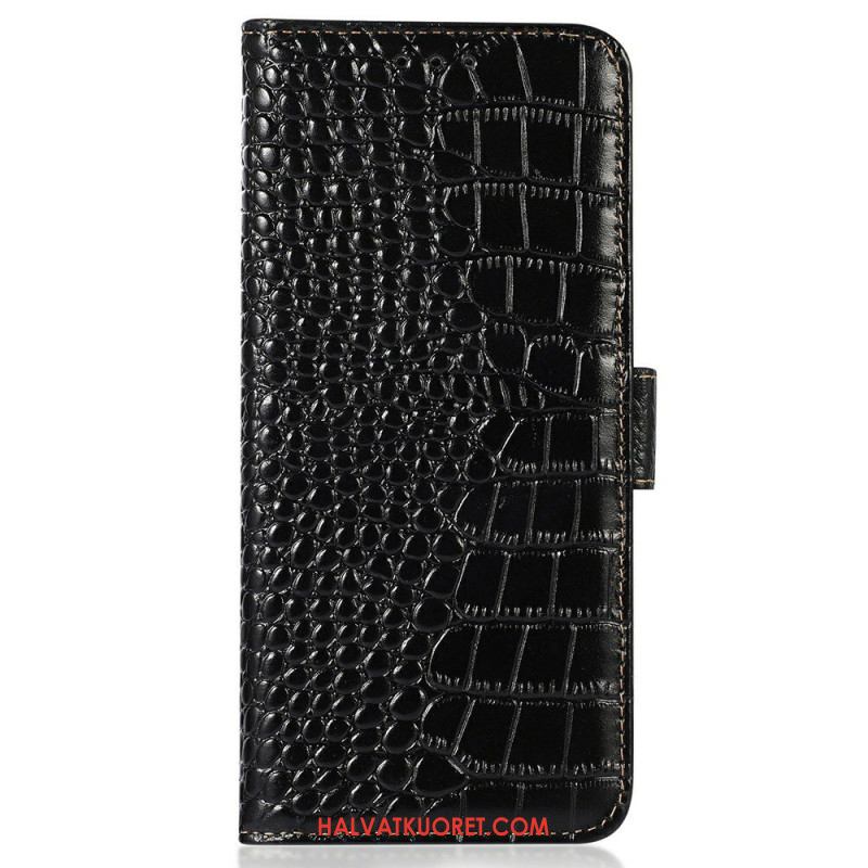 Kotelot Xiaomi Redmi Note 14 Pro 5g Krokotiilikuvioinen Nahka Suojakuori