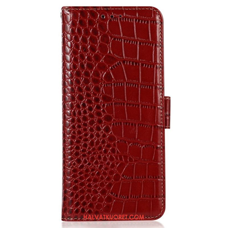 Kotelot Xiaomi Redmi Note 14 Pro 5g Krokotiilikuvioinen Nahka Suojakuori