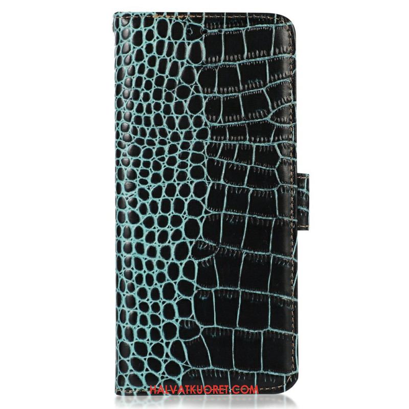 Kotelot Xiaomi Redmi Note 14 Pro 5g Krokotiilikuvioinen Nahka Suojakuori