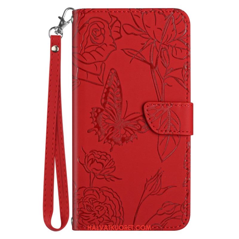 Kotelot Xiaomi Redmi Note 14 Pro 5g Perhoskuvio Ja Hihna Suojakuori