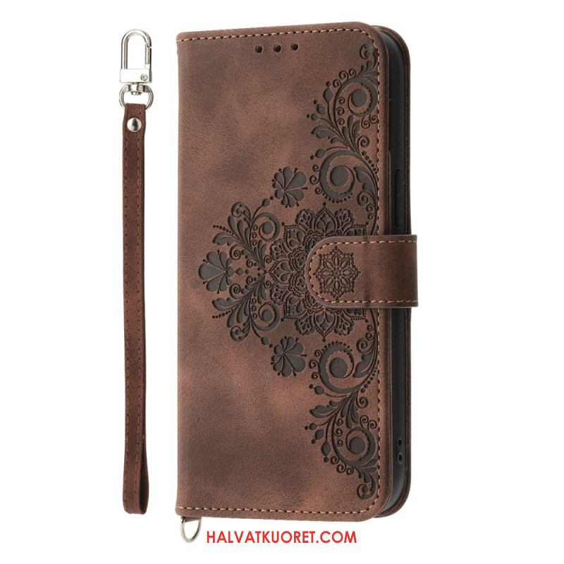 Kotelot Xiaomi Redmi Note 14 Pro 5g Pitsikuvio Hihnalla Ja Olkahihnalla