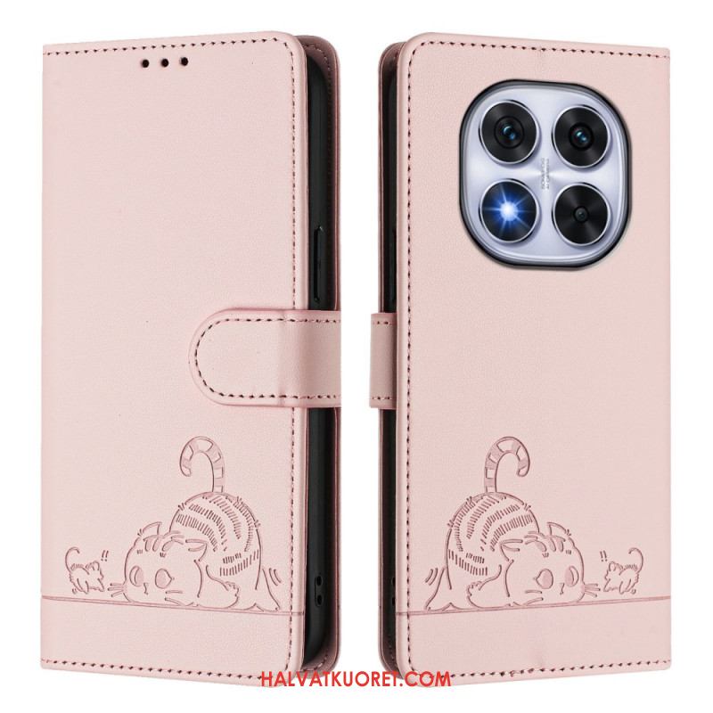 Kotelot Xiaomi Redmi Note 14 Pro 5g Rfid-suojattu Kissakuvio